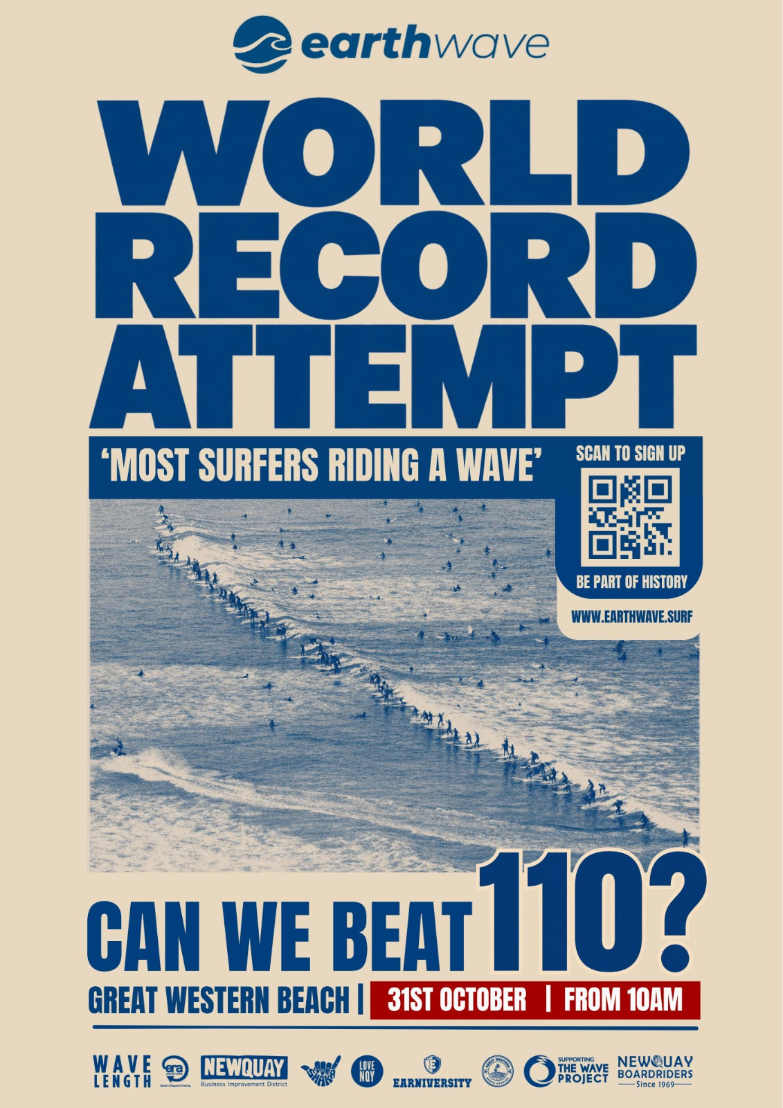 EARTHWAVE NEWQUAY CONFIRMS NEW DATE FOR 31 OCTOBER AT GREAT WESTERN BEACH