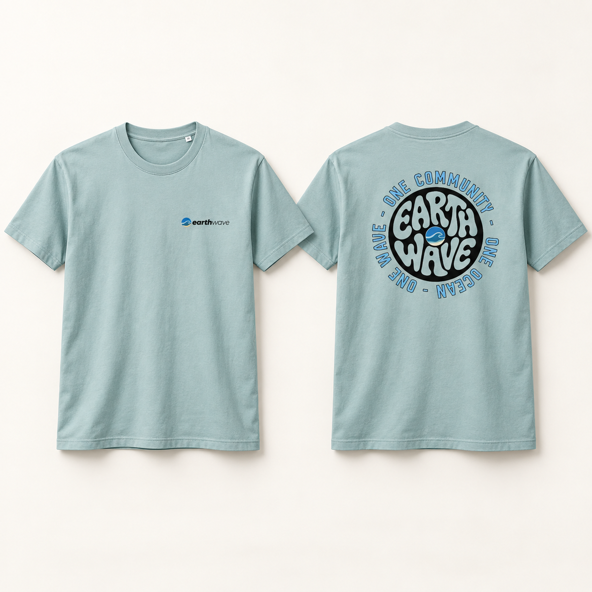 Kids Official Earthwave T-Shirt - Raw, Pink & Green