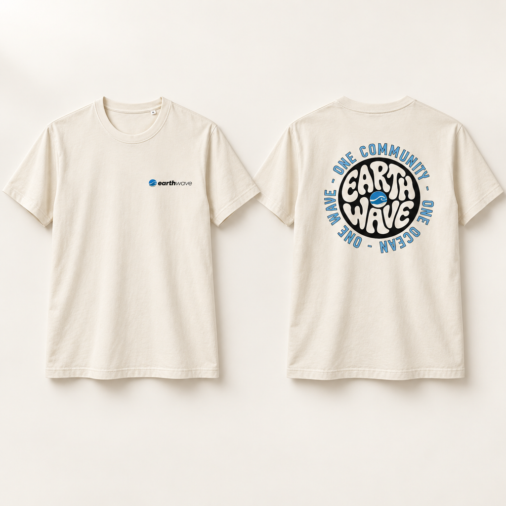 Kids Official Earthwave T-Shirt - Raw, Pink & Green
